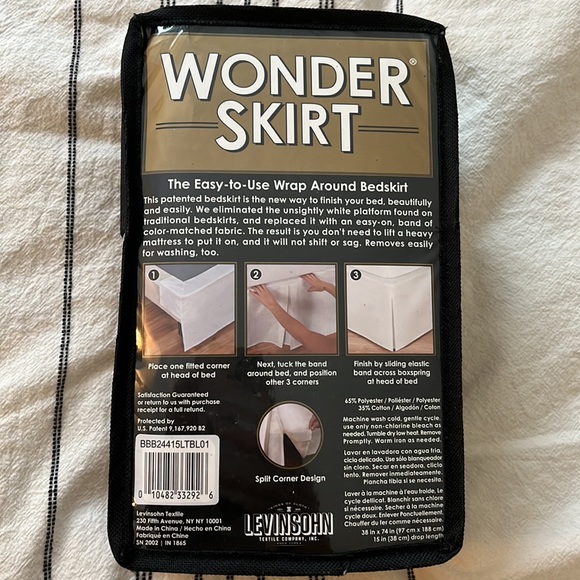 Wonder Skirt Blue Green Bed Skirt - Twin size - Picture 2 of 2